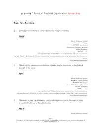 Accounting Appendix C Limited personal liability is a characteristic of a sole