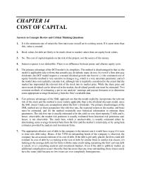 Finance Chapter 14 Homework It is the minimum rate of return the firm must&nbsp;