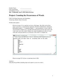 Programming Languages Chapter 21a&nbsp;Sample Projects&nbsp;Create a tree map to hold words as key and count as value