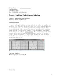 Programming Languages Chapter 22d&nbsp;Sample Projects&nbsp;Can your program find all solutions correctly?