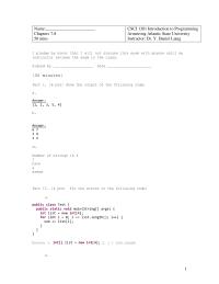 Programming Languages Chapter 7 Homework&nbsp;Submit it online&nbsp;within 5 mins