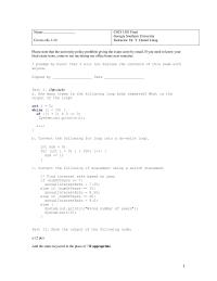 Programming Languages Chapter 1 Homework Write Test Program That Prompts The User