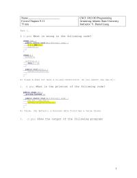 Programming Languages Chapter 9 Homework Class A does not have a no-arg constructor