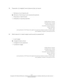Accounting Chapter 23 Preparation Budgeted Income Statement Does Require