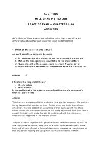 Accounting Chapter 1 The Role The Auditing Practices Board Does