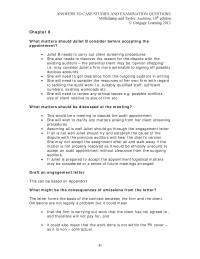 Accounting Chapter 8 What matters should Juliet B consider before accepting the appointment
