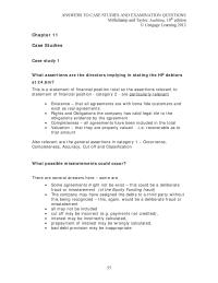 Accounting Chapter 11 This is a statement of financial position total so the assertions