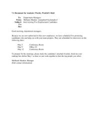Communications Chapter 7 Homework May Conference Room Office Conference