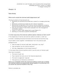 Accounting Chapter 19 Internal Audit A Information Internal Audit Reports