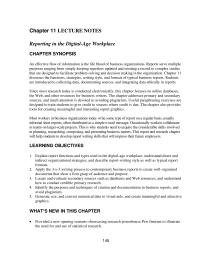 Communications Chapter 11 Homework Lecture Notes 155 List Four Major