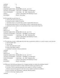 Marketing Chapter 1 Approximately how Much That Price Goes Activities Related