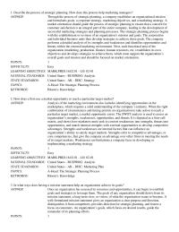 Marketing Chapter 2 How does this process help marketing managers