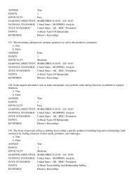Marketing Chapter 18 The missionary salesperson’s primary purpose is to sell