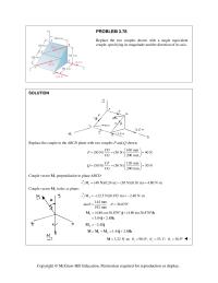Chapter 3 Homework Replace the couple in the ABCD plane with two couples&nbsp;
