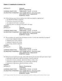 Chapter 4 The Balances For The Accounts Listed