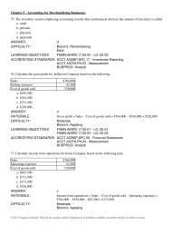 Chapter 5 The Selling Price The Merchandise 6000 And