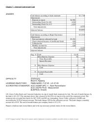 Chapter 7 The bank statement for Gatlin Co. indicates a balance