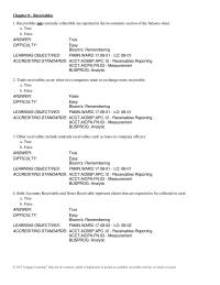Chapter 8 The Accounts Receivable Turnover Ratio Computed Dividing