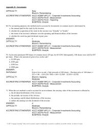 Appendix D The method used to account for investments in common stock