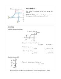 Chapter 6 Homework The components of the force exerted at B on 8 m