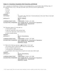 Chapter 12 A corporation has 50,000 shares of $28 par stock outstanding