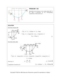 Chapter 7 Homework Cable ABC supports two loads as shown