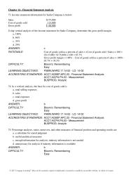 Chapter 14 Income statement information for Sadie Company is below