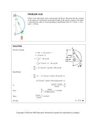 Chapter 10 Homework A can slide freely on the semicircular rod shown