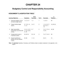 Chapter 24 Homework Costs and revenues can be directly associated with the specific&nbsp;