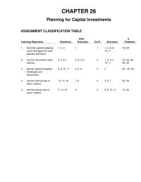 Chapter 26 Homework Net Annual Cash Flows Number Extra Mufflers