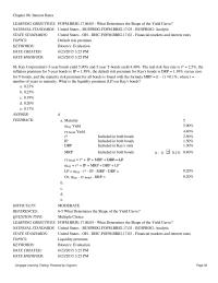 Economics Chapter 6 What Determines the Shape of the Yield Curve