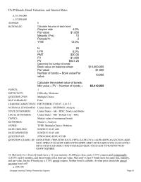 Finance Chapter 5 The Yield Maturity Coupon Bond That Sells