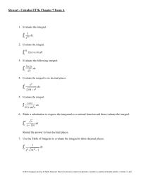 Chapter 7 Make a substitution to express the integrand as a rational