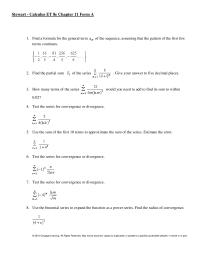 Chapter 11 How many terms of the series would you need to add to find