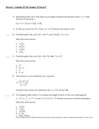 Chapter 13 Find parametric equations for the tangent line to the curve