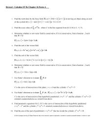 Chapter 16 Use Stoke’s theorem to evaluate C is the curve of intersection&nbsp;