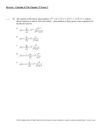 Chapter 17 The solution of the initial-value problem is called a Bessel&nbsp;