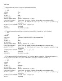 Chapter 6 All The Following Are Components Listening