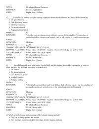 Management Chapter 8 Effective method to use for training employees about ethical