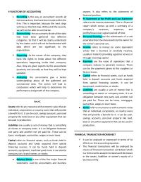 4 FUNCTIONS OF ACCOUNTING