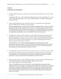 Economics Chapter 4 Homework Use Interest Rate 6 Present Value Terms