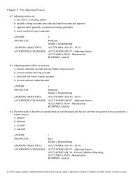 Chapter 3 Needed to bring accounts up to date and match revenue