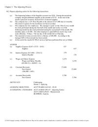 Chapter 3 Prepare adjusting entries for the following transactions