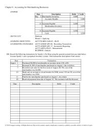 Chapter 6 The cost of the merchandise returned was $1,325