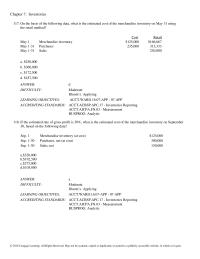 Chapter 7 What is the estimated cost of the merchandise inventory