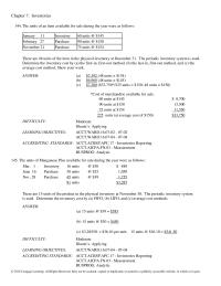 Chapter 7 The units of an item available for sale during the year were