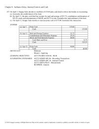 Chapter 8 Snappy Sales decides to establish a $135.00 petty