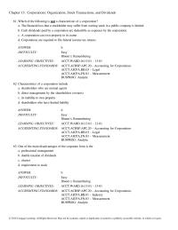 Chapter 13 Which of the following is not a characteristic of a corporation