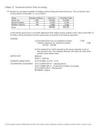 Chapter 15 Skyline, Inc. purchased a portfolio of trading securities