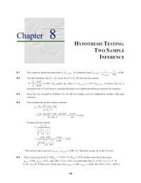 Accounting Chapter 8 Homework F test Normal Distribution Test Statistic 324 P value